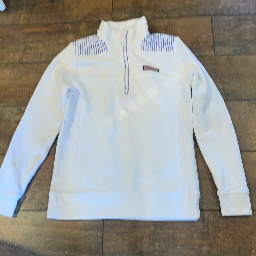 Vineyard Vines shep shirt white 1/2 zip up